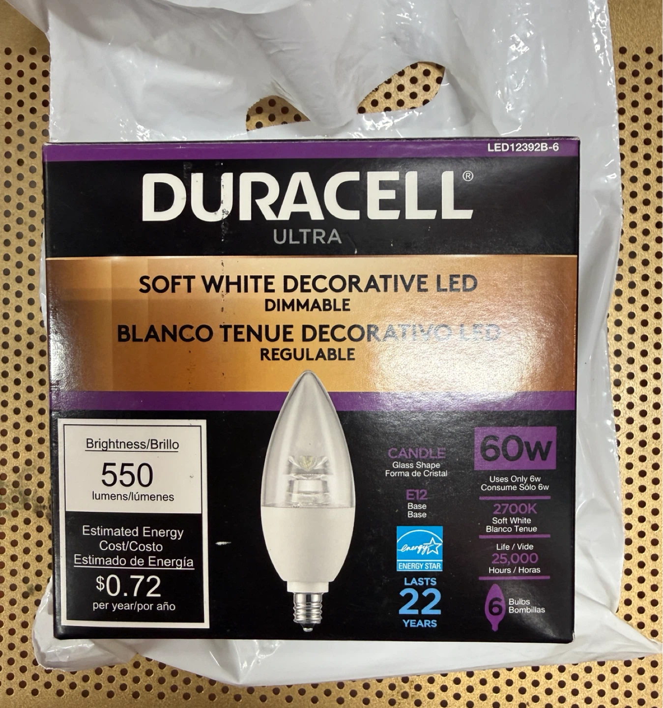 Duracell Ultra Soft White Decorative LED Candle Bulbs