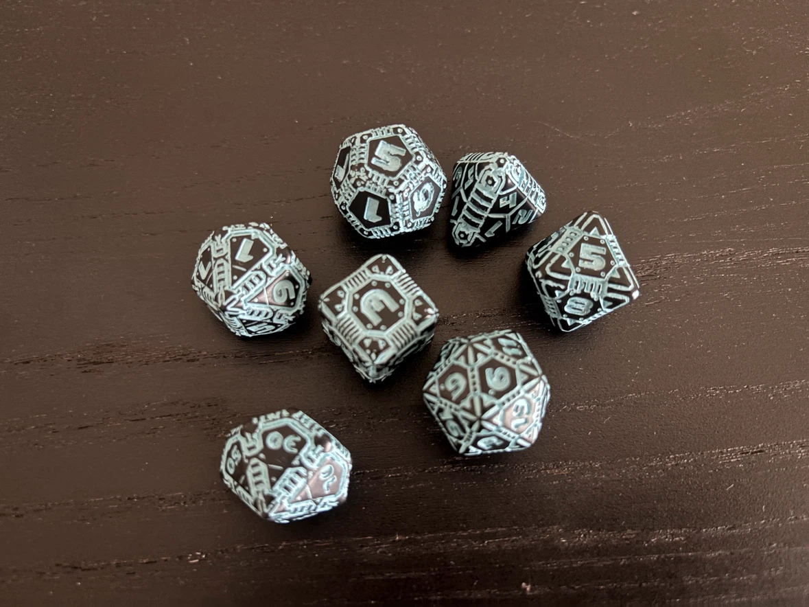Fantasy Dice Set - Mechanical Style