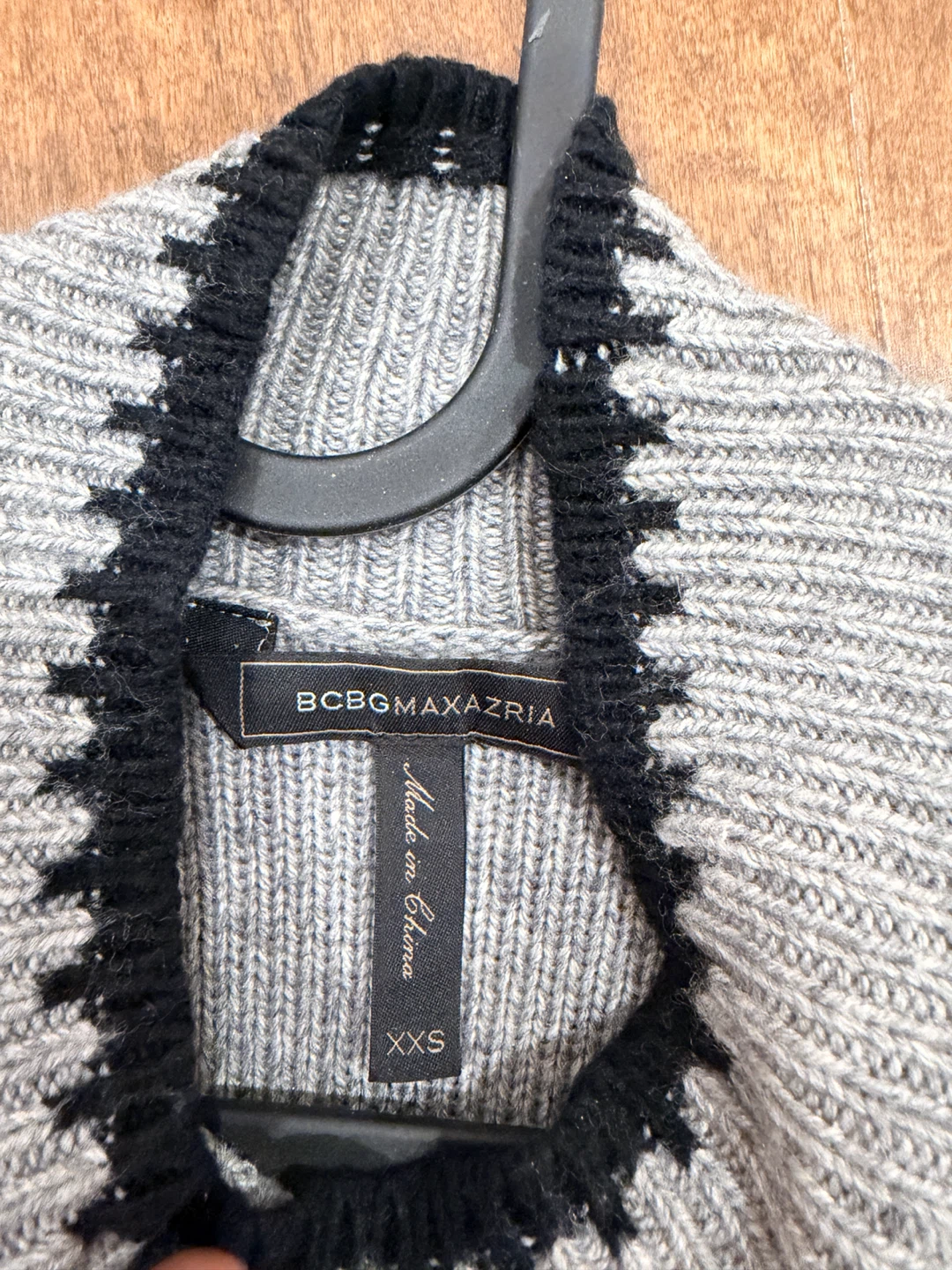 BCBGMAXAZRIA Grey Pom Pom Knit Sweater - photo 3