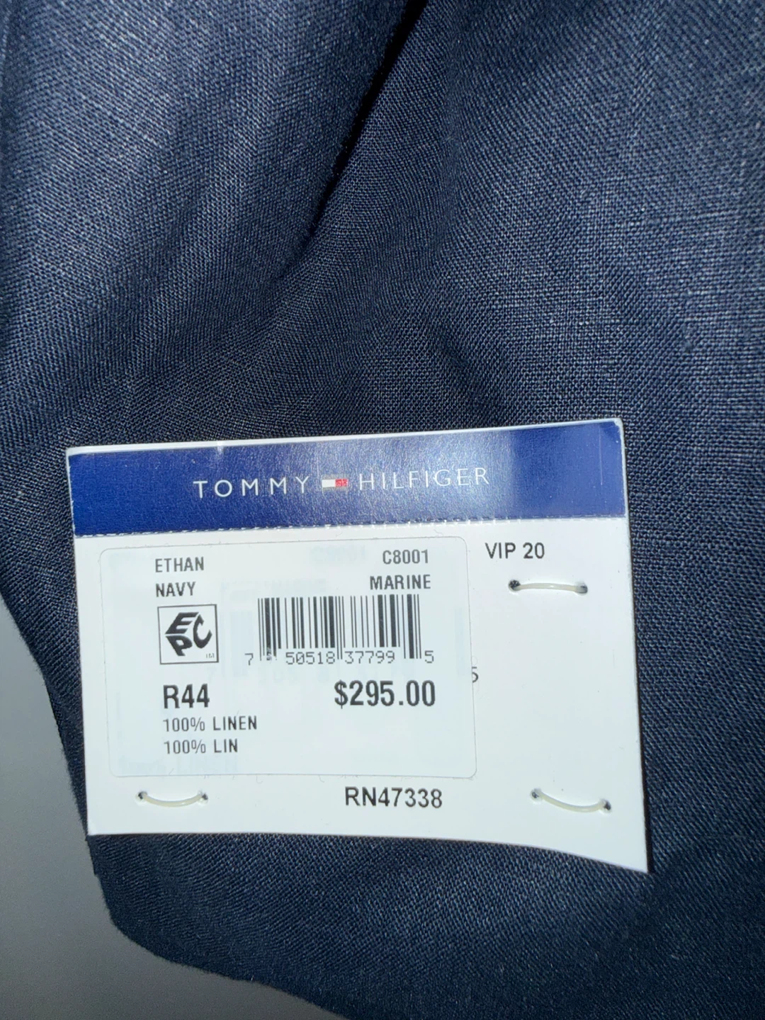 NEW Tommy Hilfiger Navy Linen Blazer - photo 2