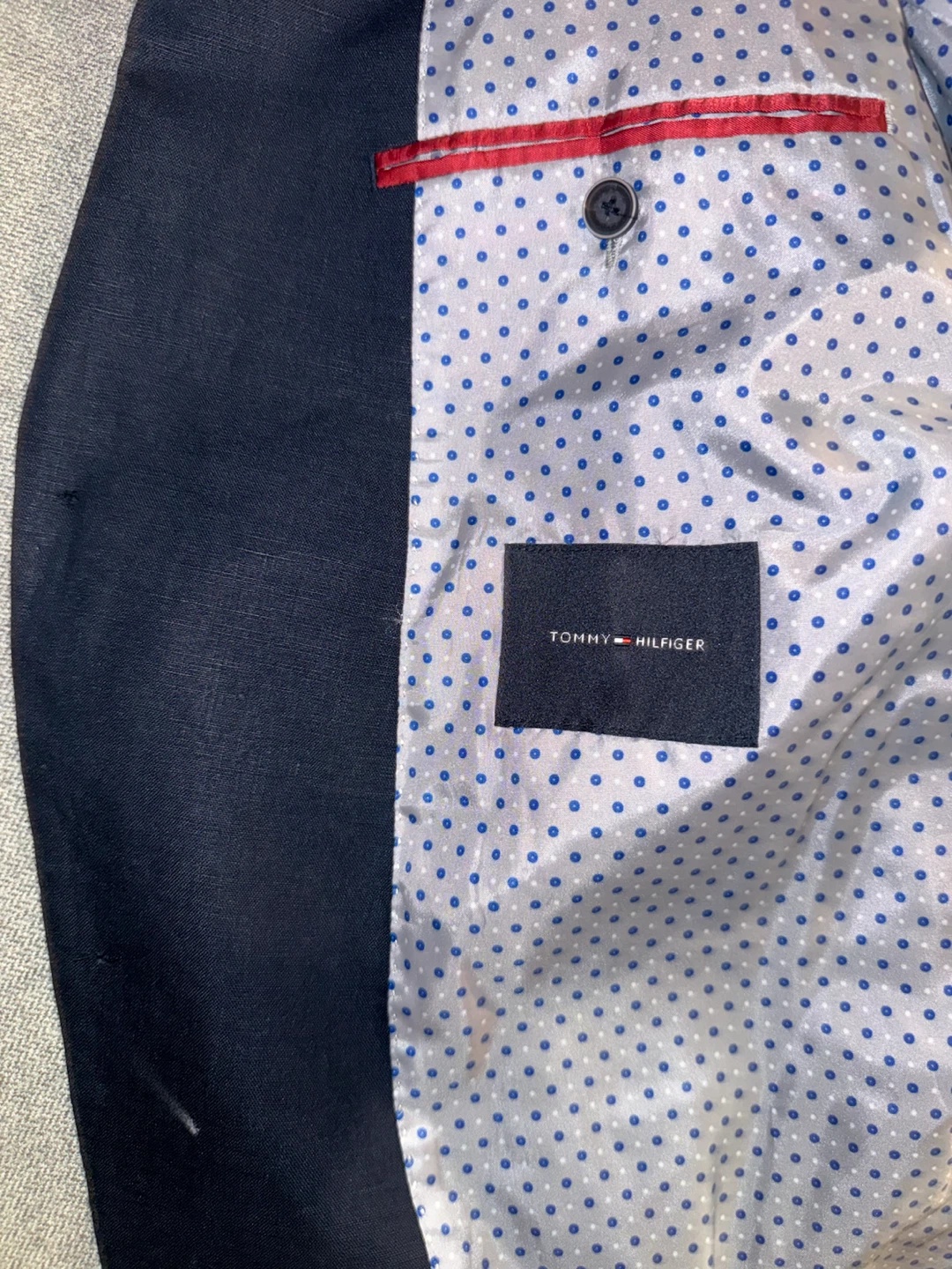 NEW Tommy Hilfiger Navy Linen Blazer - photo 4
