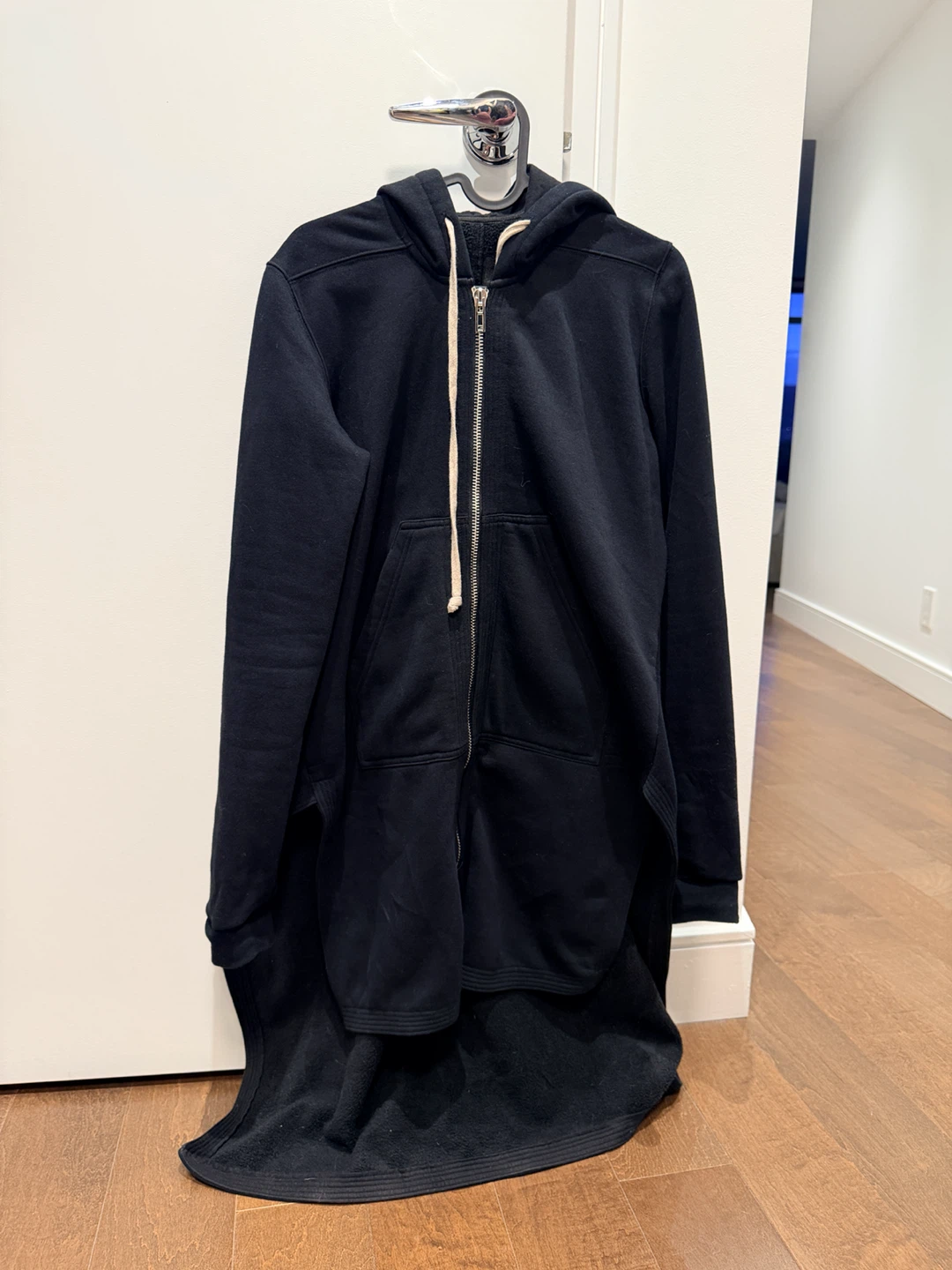 Rick Owens Black Zip Hoodie