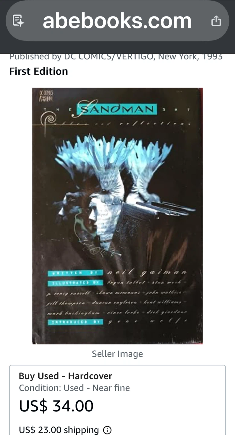 NEW Sealed “The Sandman” First Print “Fables and Reflections”