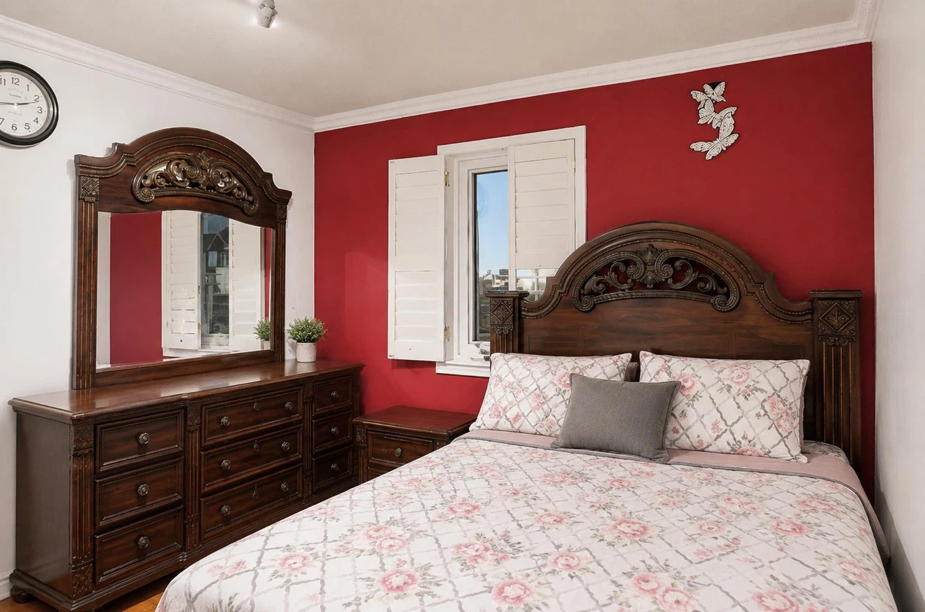 Wooden Dresser and Nightstand Set
