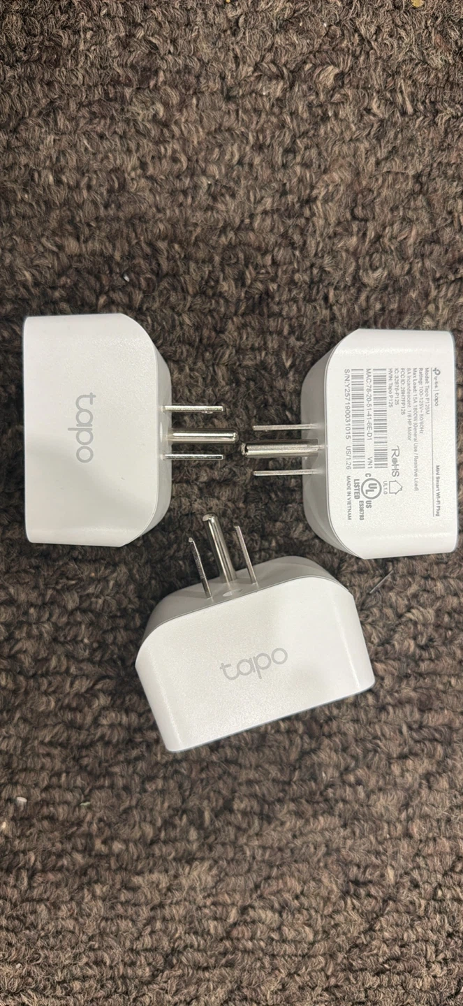 Tapo P125M Mini Smart Wi-Fi Plugs (3-Pack)