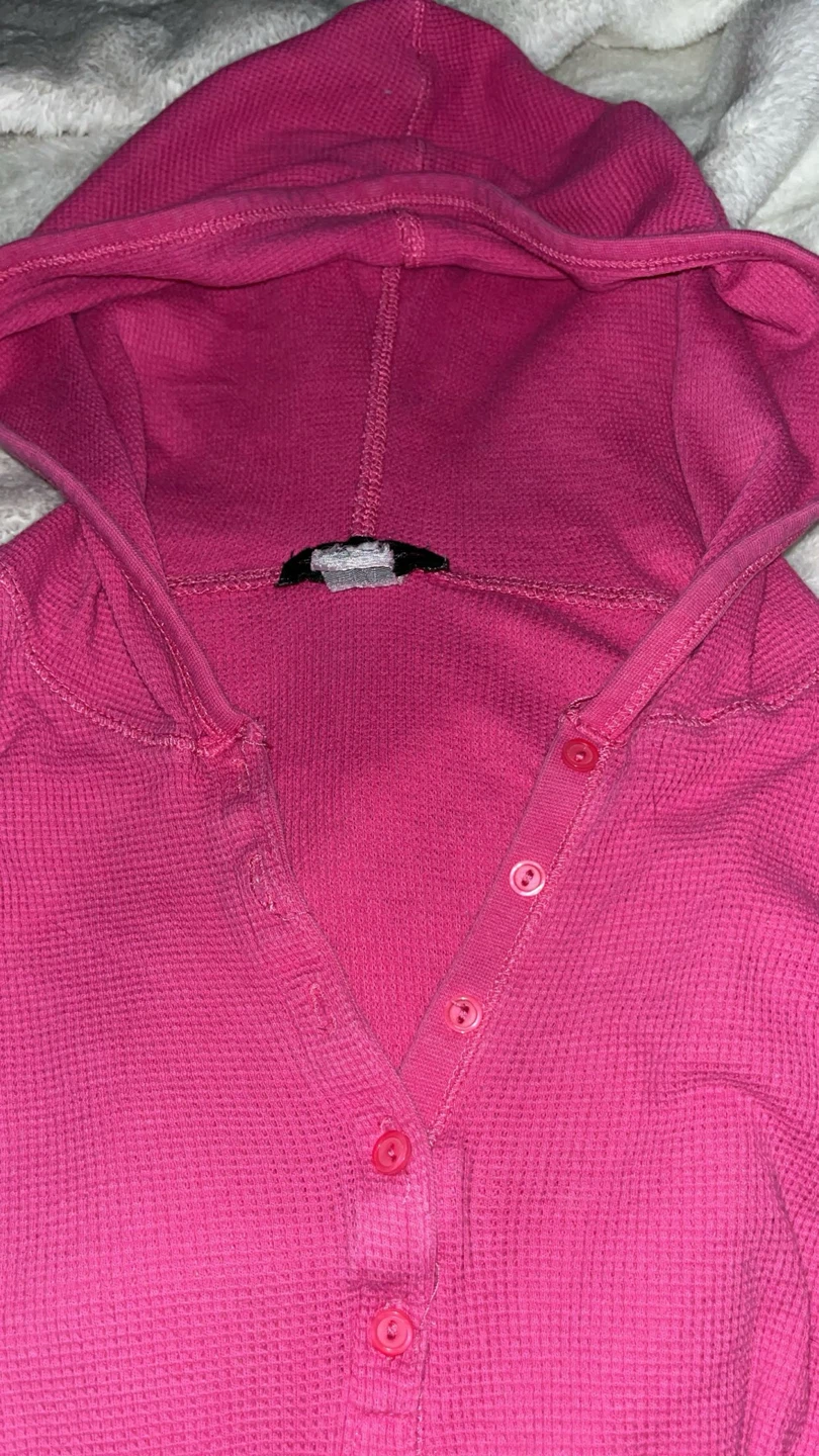 Hot Pink Thermal Hoodie - photo 3