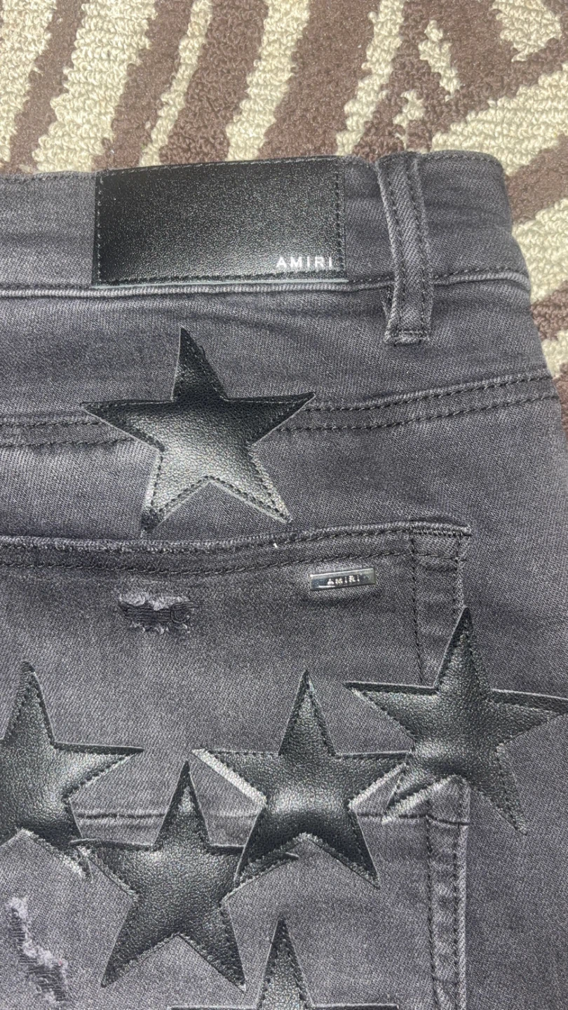 AMIRI Black Star Patch Jeans Size 33 - photo 4