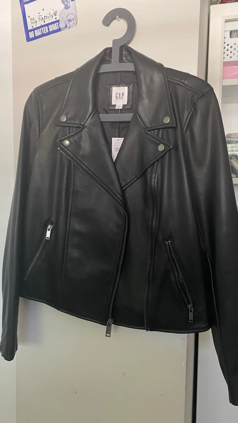 GAP Faux Leather Moto Jacket