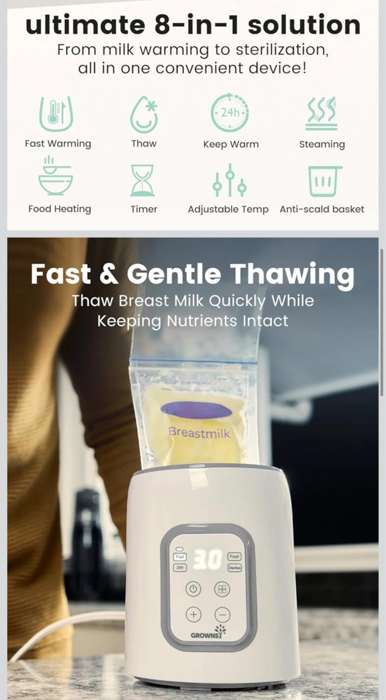 GROWNSY 8-in-1 Fast Baby Bottle Warmer - photo 3