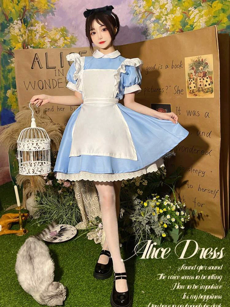 Alice in the Wonderland Costume S with a headband
