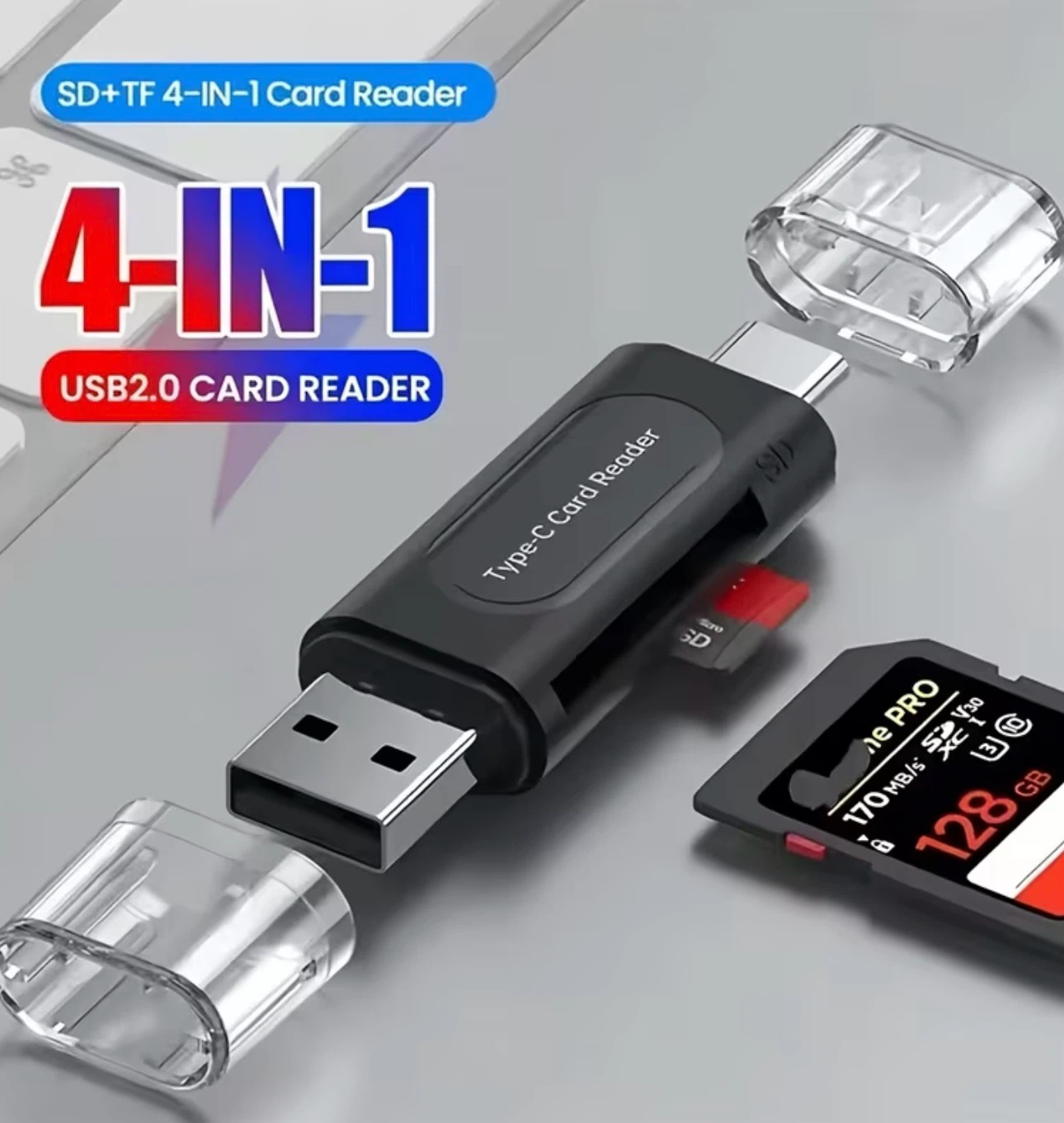 4-in-1 USB 2.0 Card Reader - photo 3