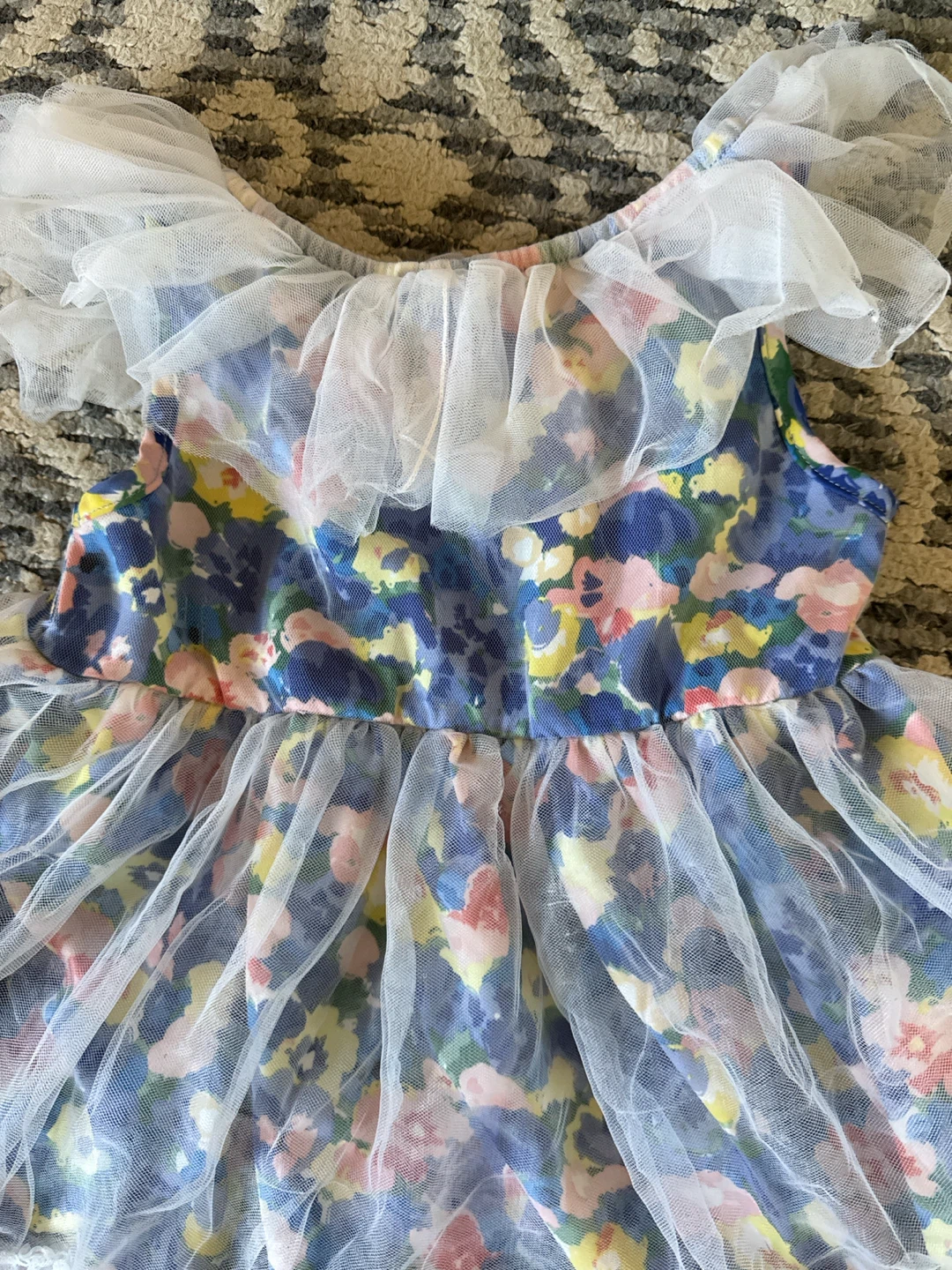 Girls Floral Tulle Dress Age 4 - photo 2