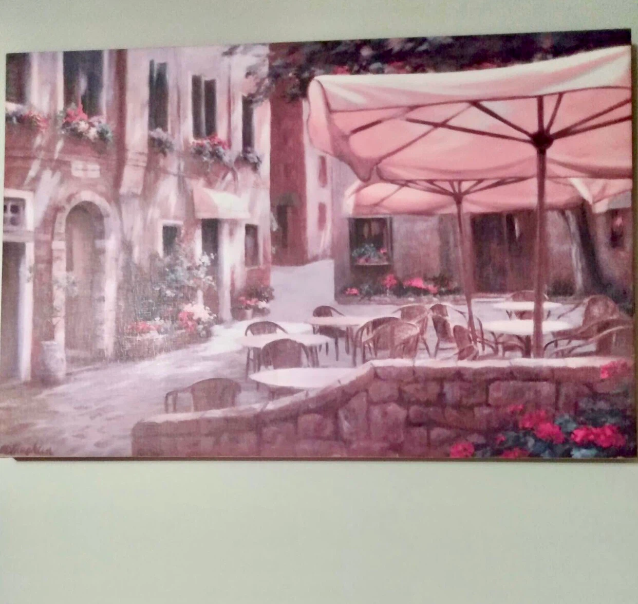 Big Canvas Print of Outdoor Cafe Scene