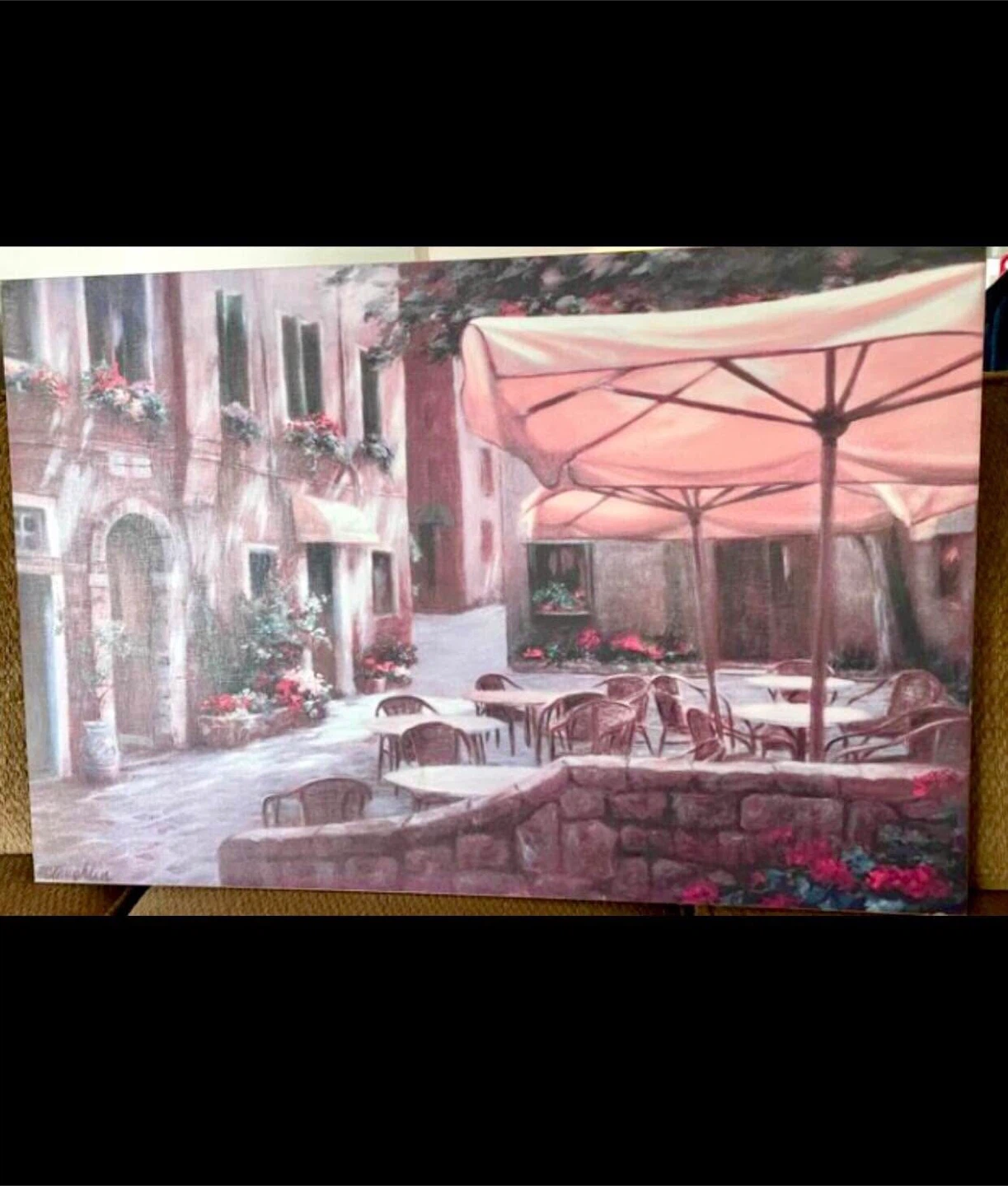 Big Canvas Print of Outdoor Cafe Scene - photo 2