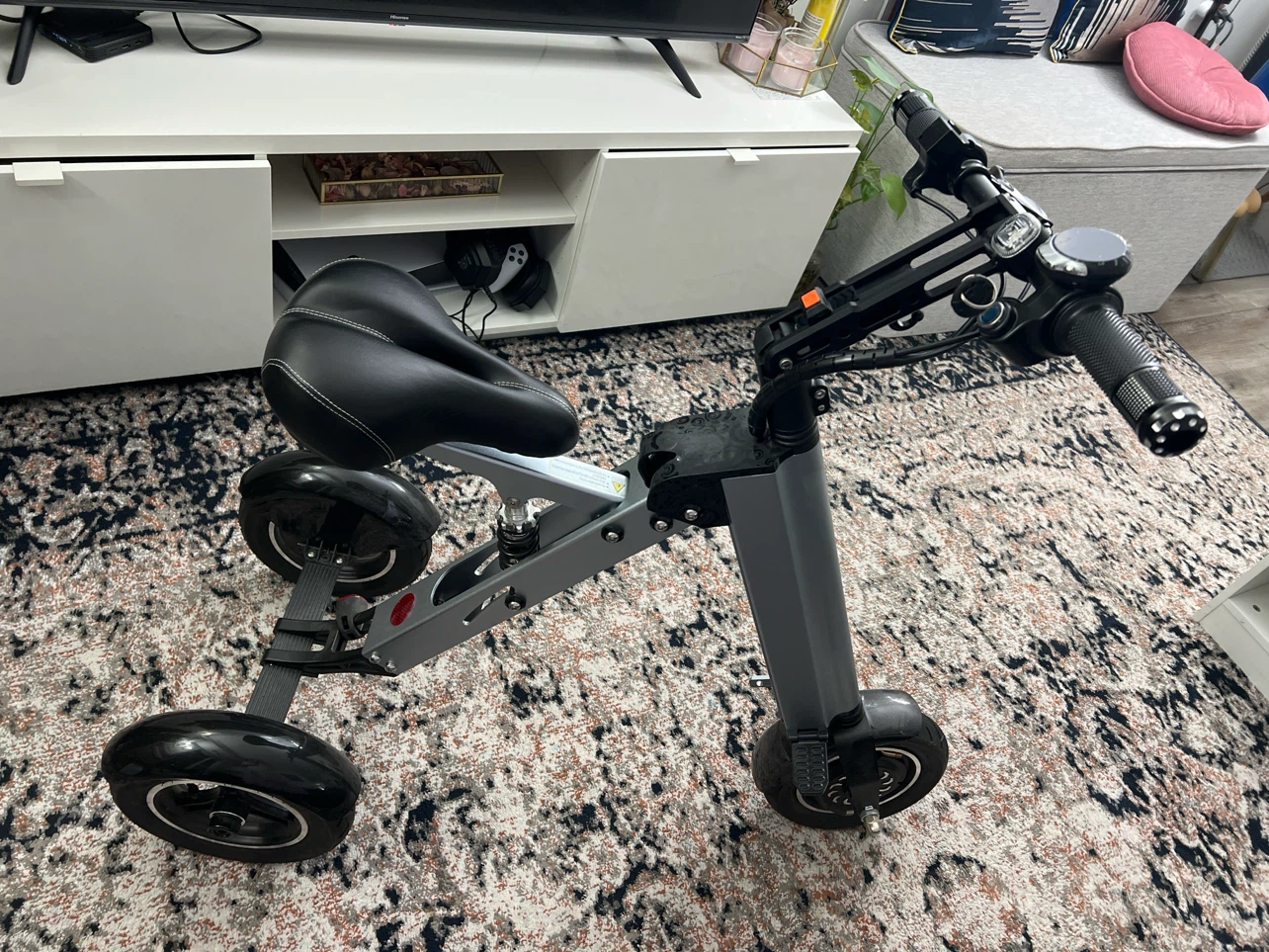 Grey Electric Scooter with Seat