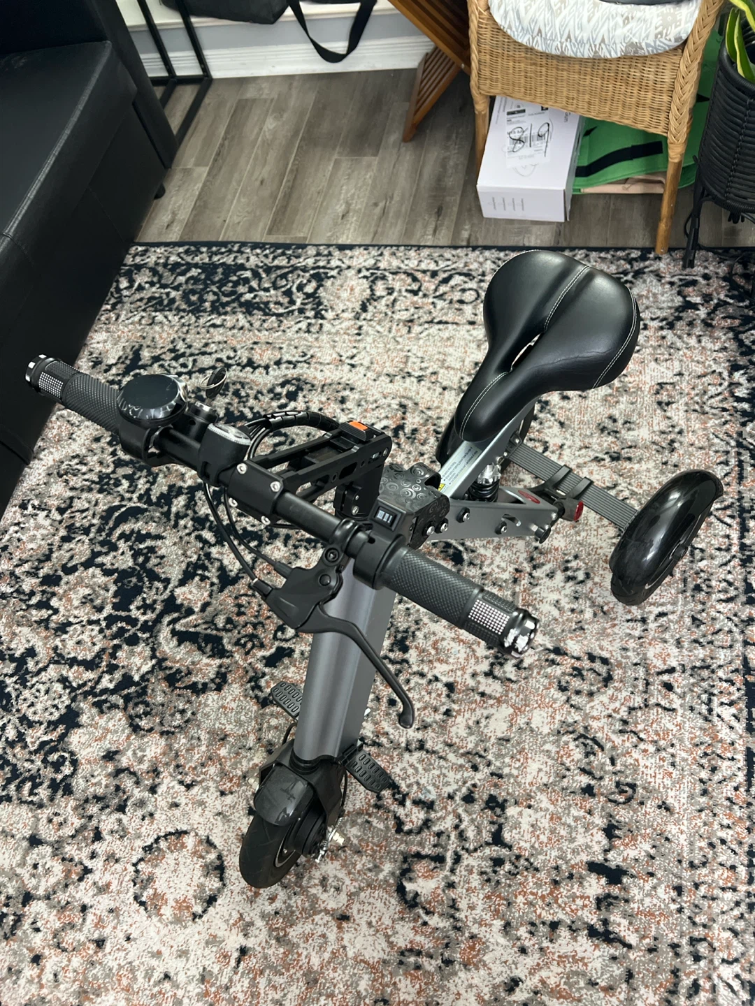 Grey Electric Scooter with Seat - photo 4
