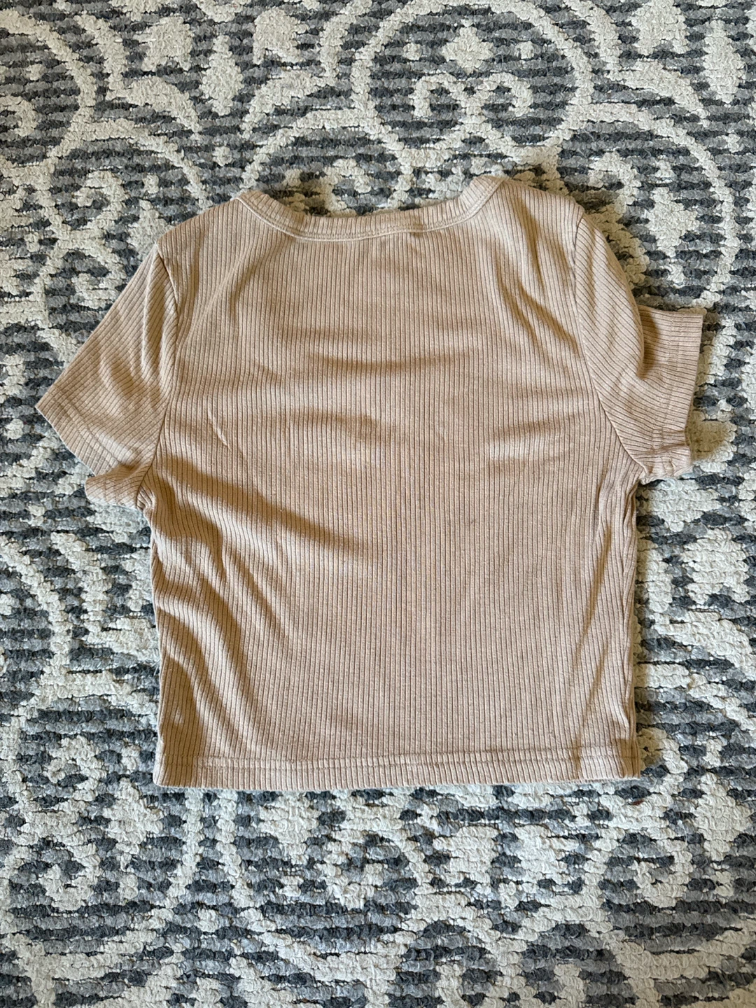 Ribbed Cropped T-Shirt size small - photo 2