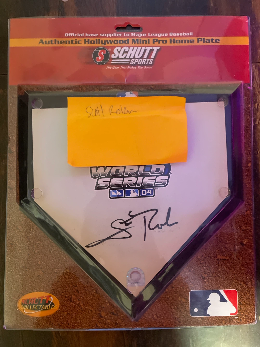 Signed autograph by Scott Rolen on World Series ‘04 home plate