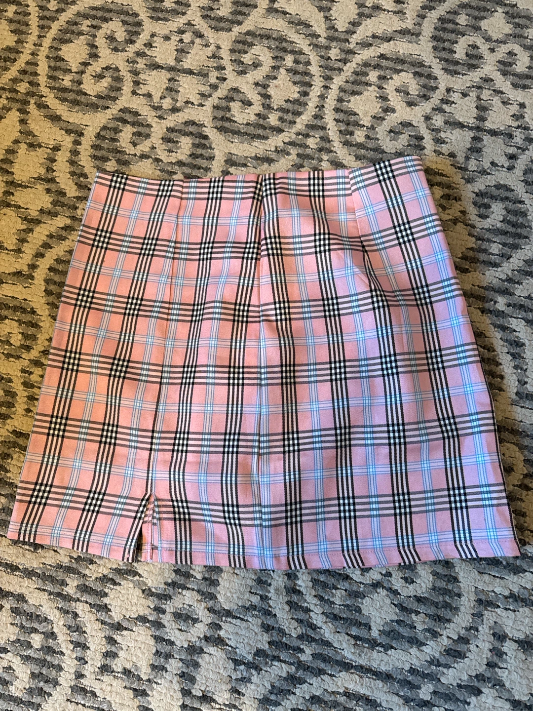 Pink Plaid Mini Skirt Size small