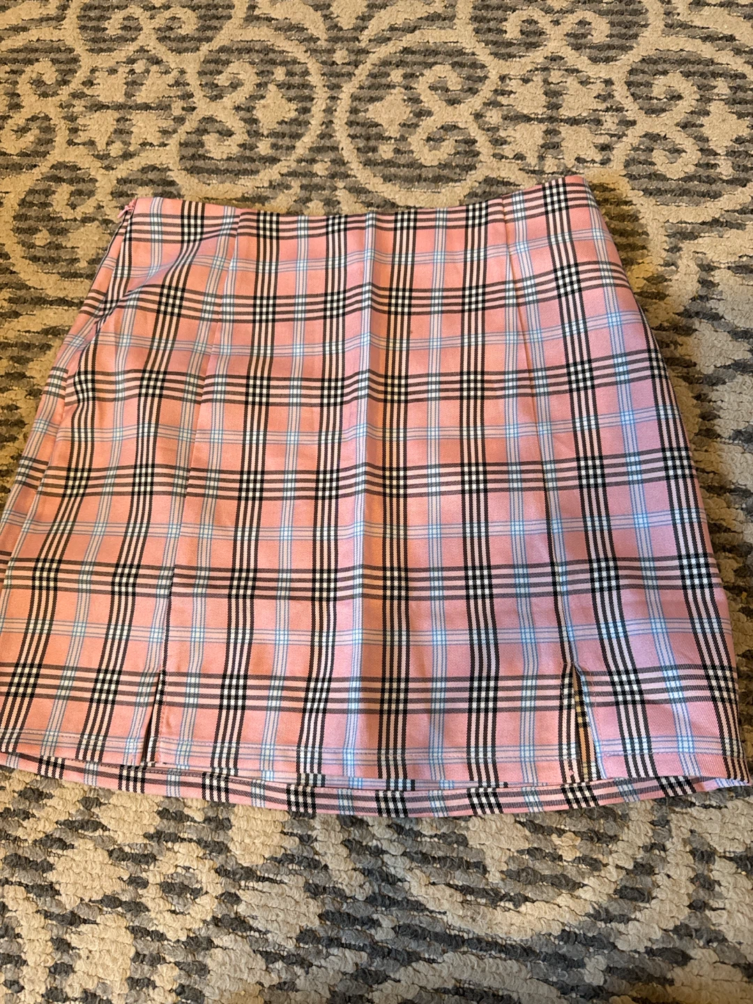 Pink Plaid Mini Skirt Size small - photo 2