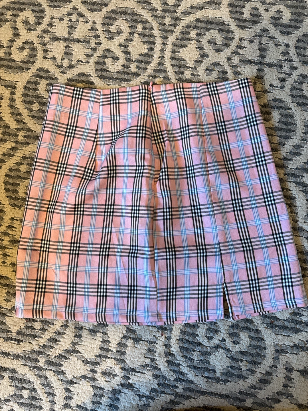 Pink Plaid Mini Skirt Size small - photo 3
