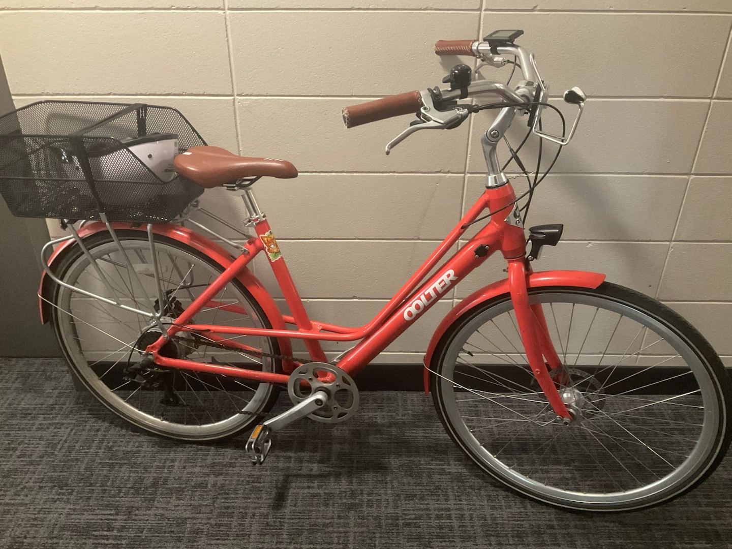 Red Bike with Basket