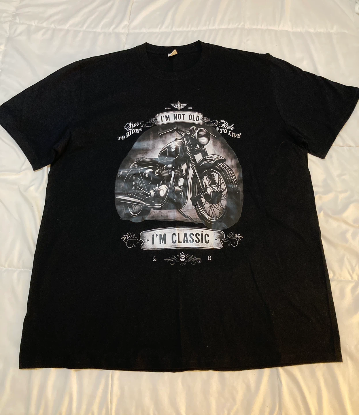 Black "I'm Classic" Motorcycle T-Shirt 3XL