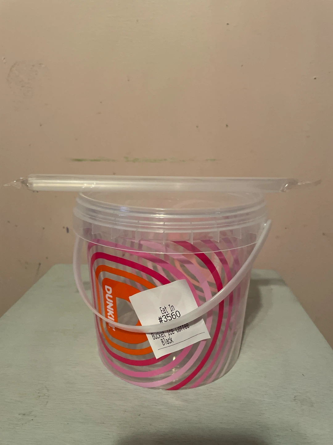 Limited Dunkin' Bucket With Unopened Straw