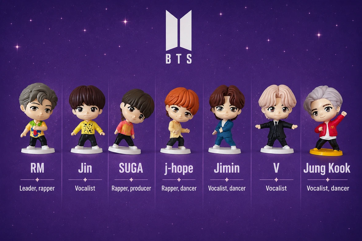 BTS McDonald's Figure Collection set 7
