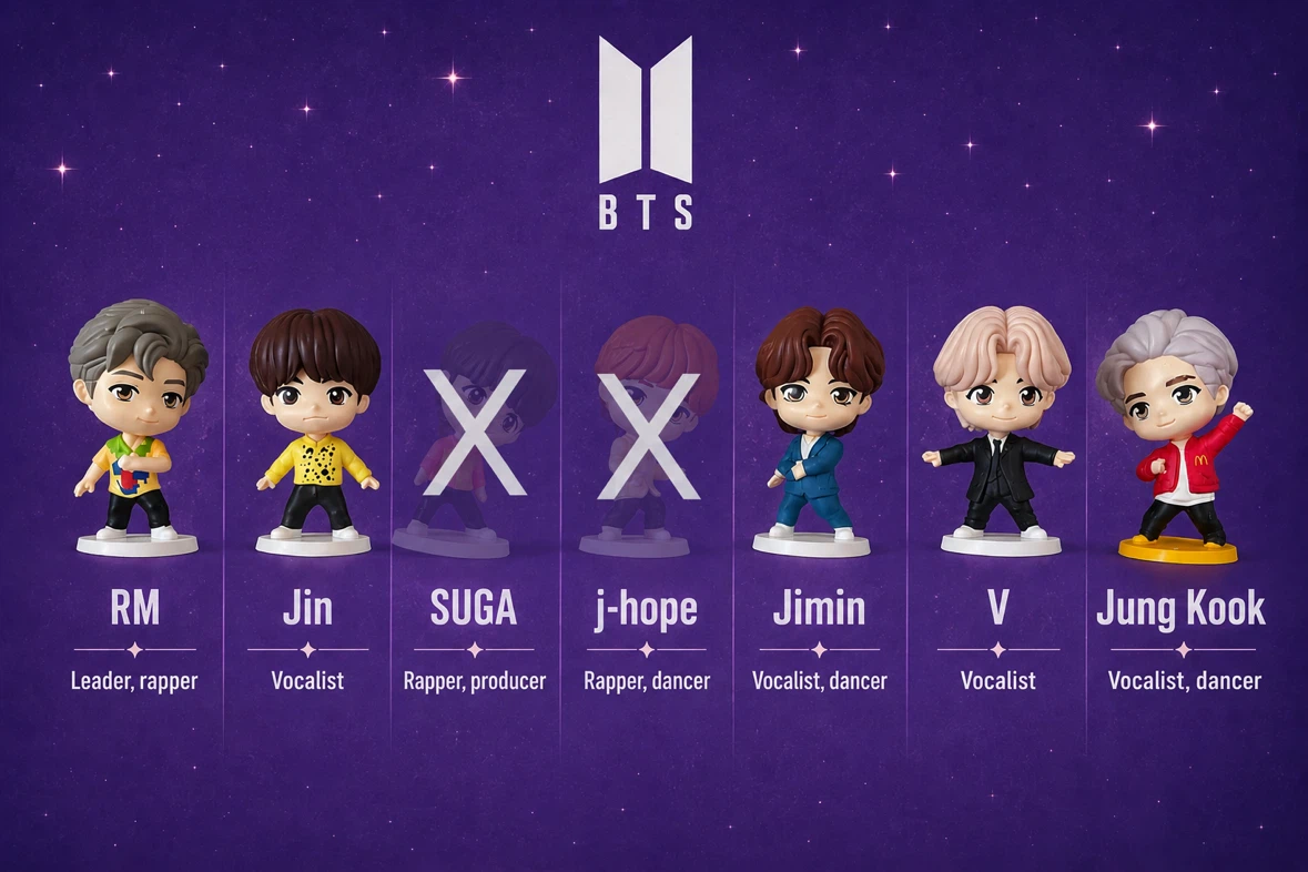 BTS McDonald's Collaboration Figurines