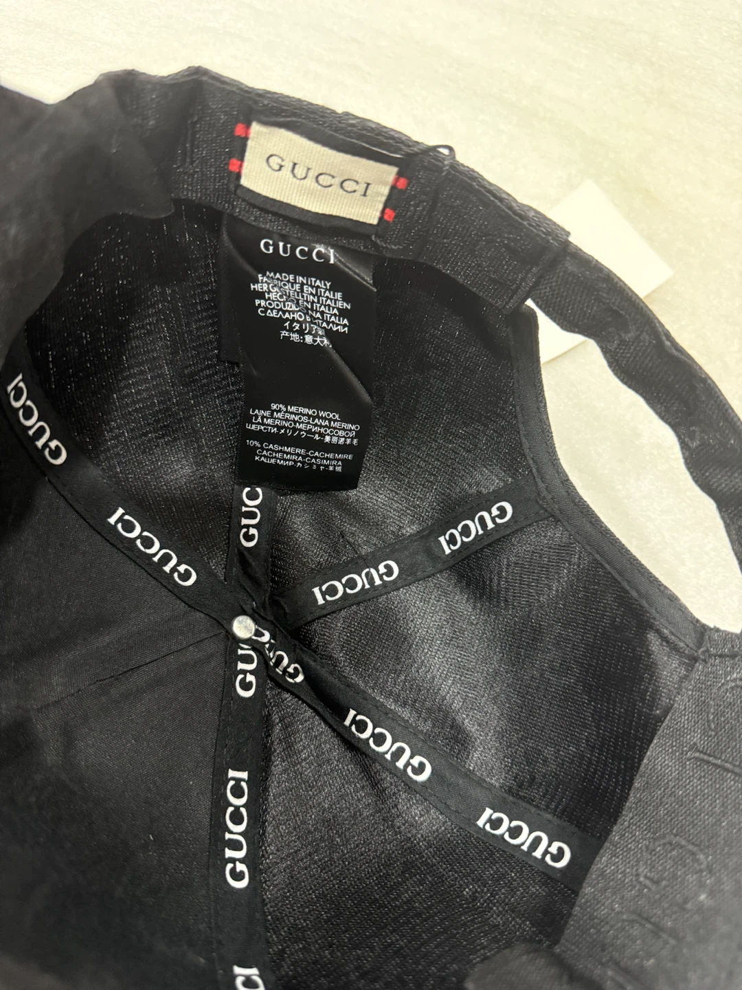 GUCCI Black GG Monogram Baseball Cap - photo 5