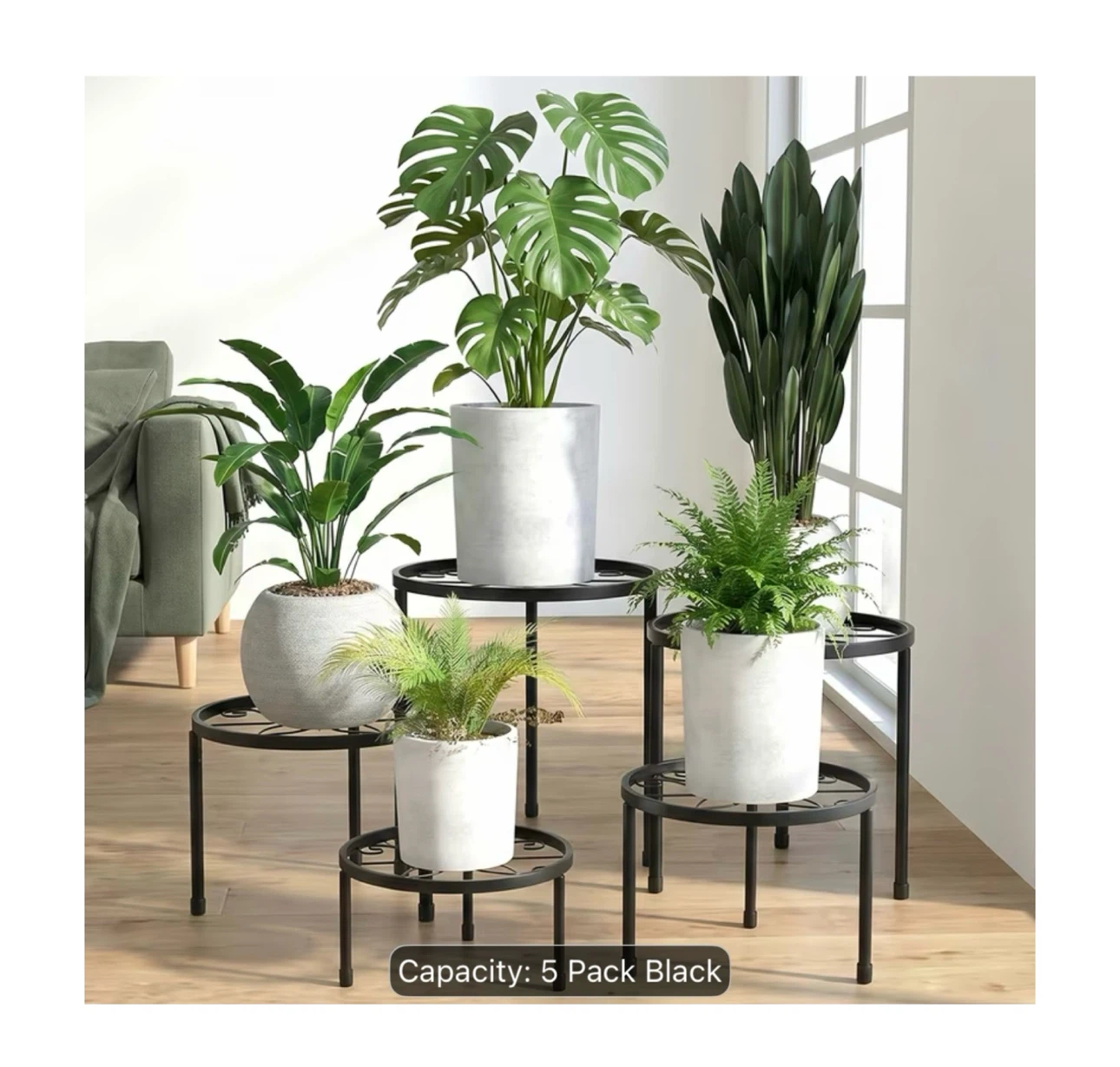 Brand new 5-Pack Decent Metal Plant Stands - photo 3