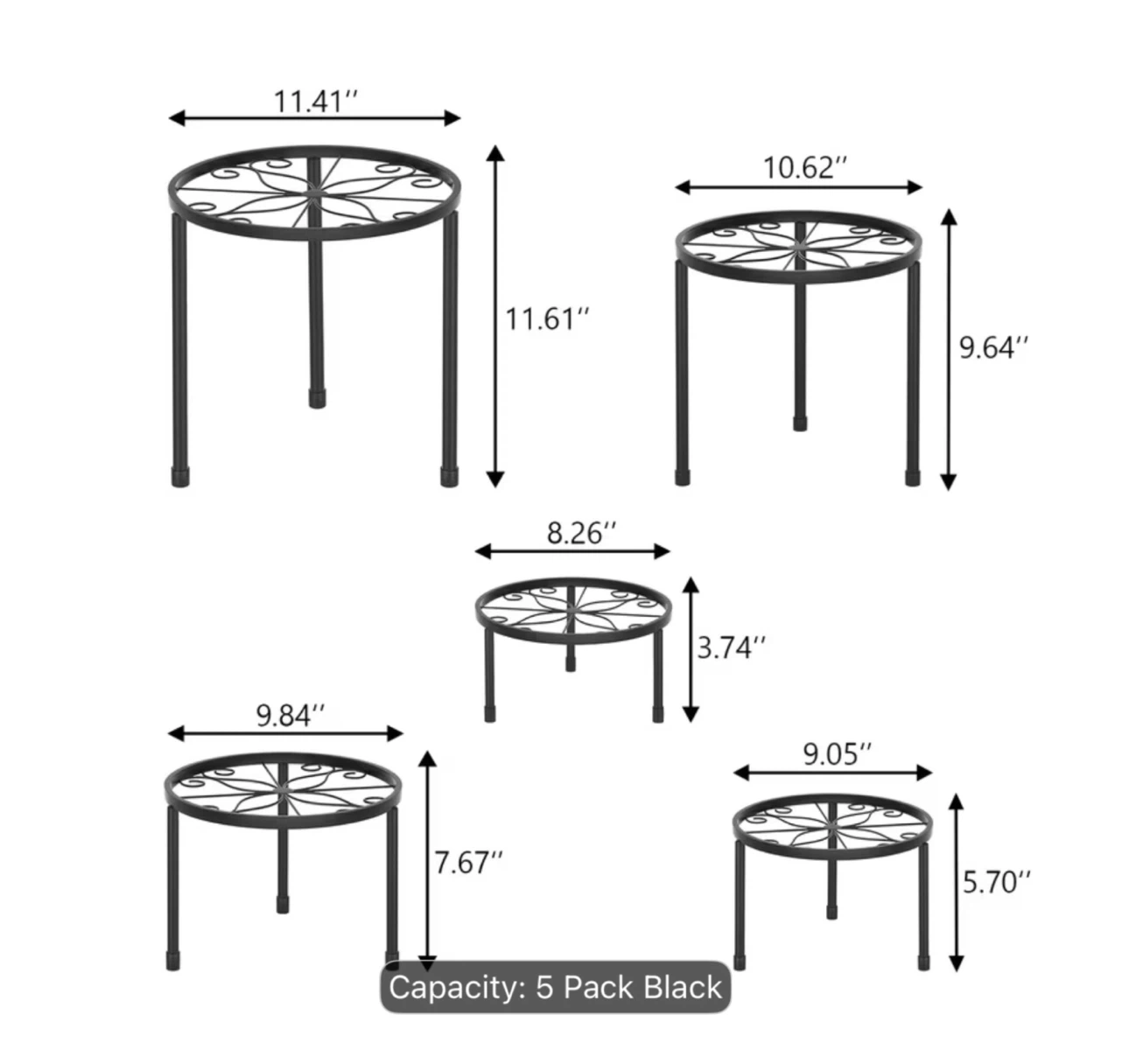 Brand new 5-Pack Decent Metal Plant Stands - photo 4