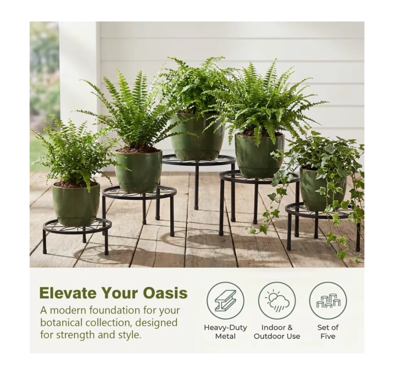 Brand new 5-Pack Decent Metal Plant Stands - photo 5