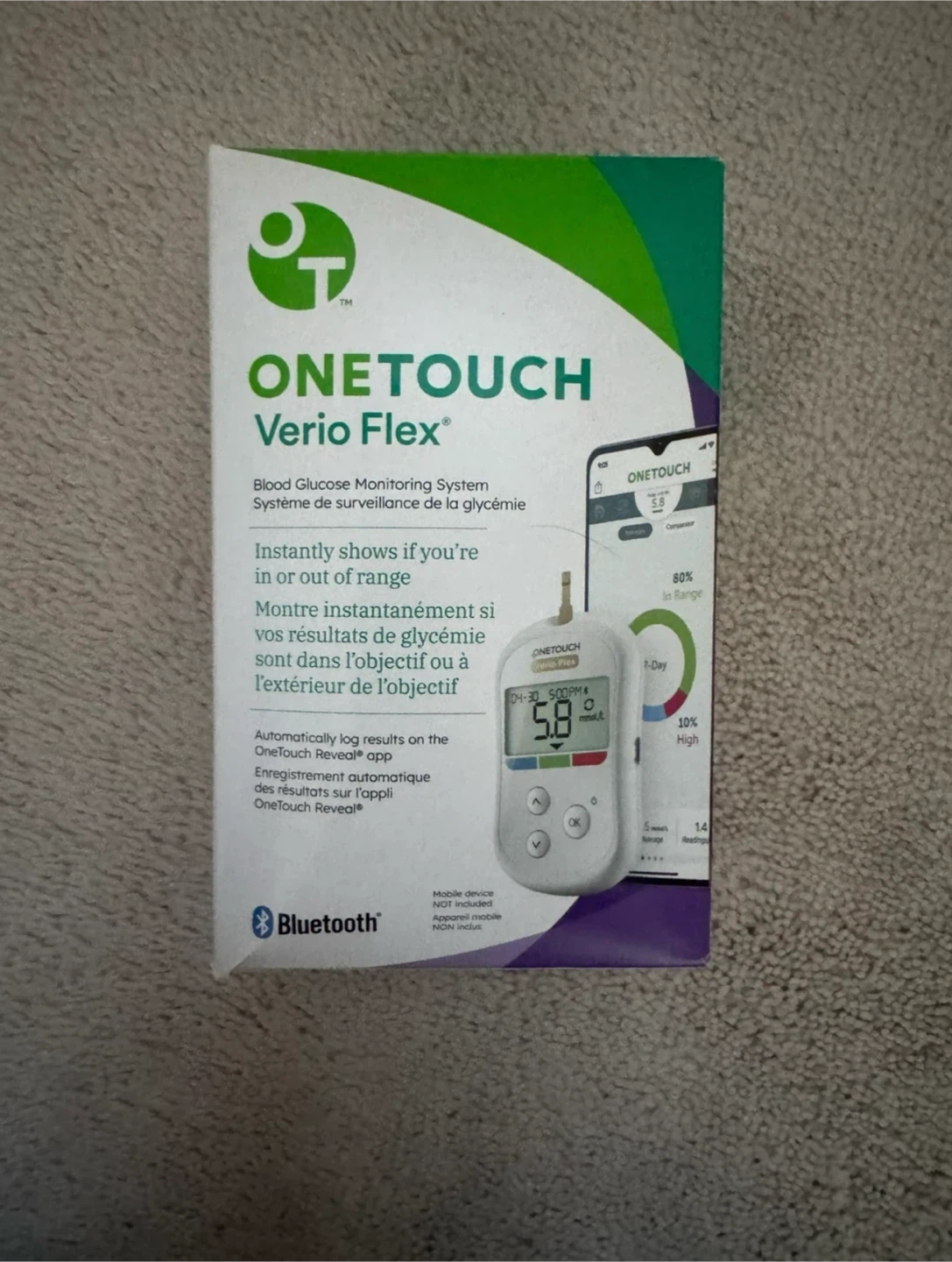 Brand New in Box OneTouch Verio Flex Blood Glucose Monitor