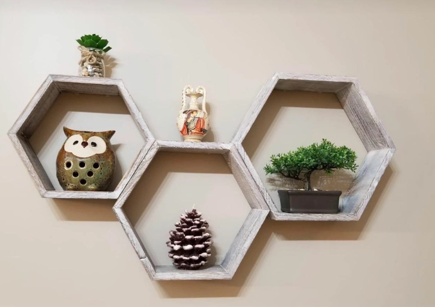 Comfify Rustic Wall Mounted Floating Shelves – Set of 3 - photo 3