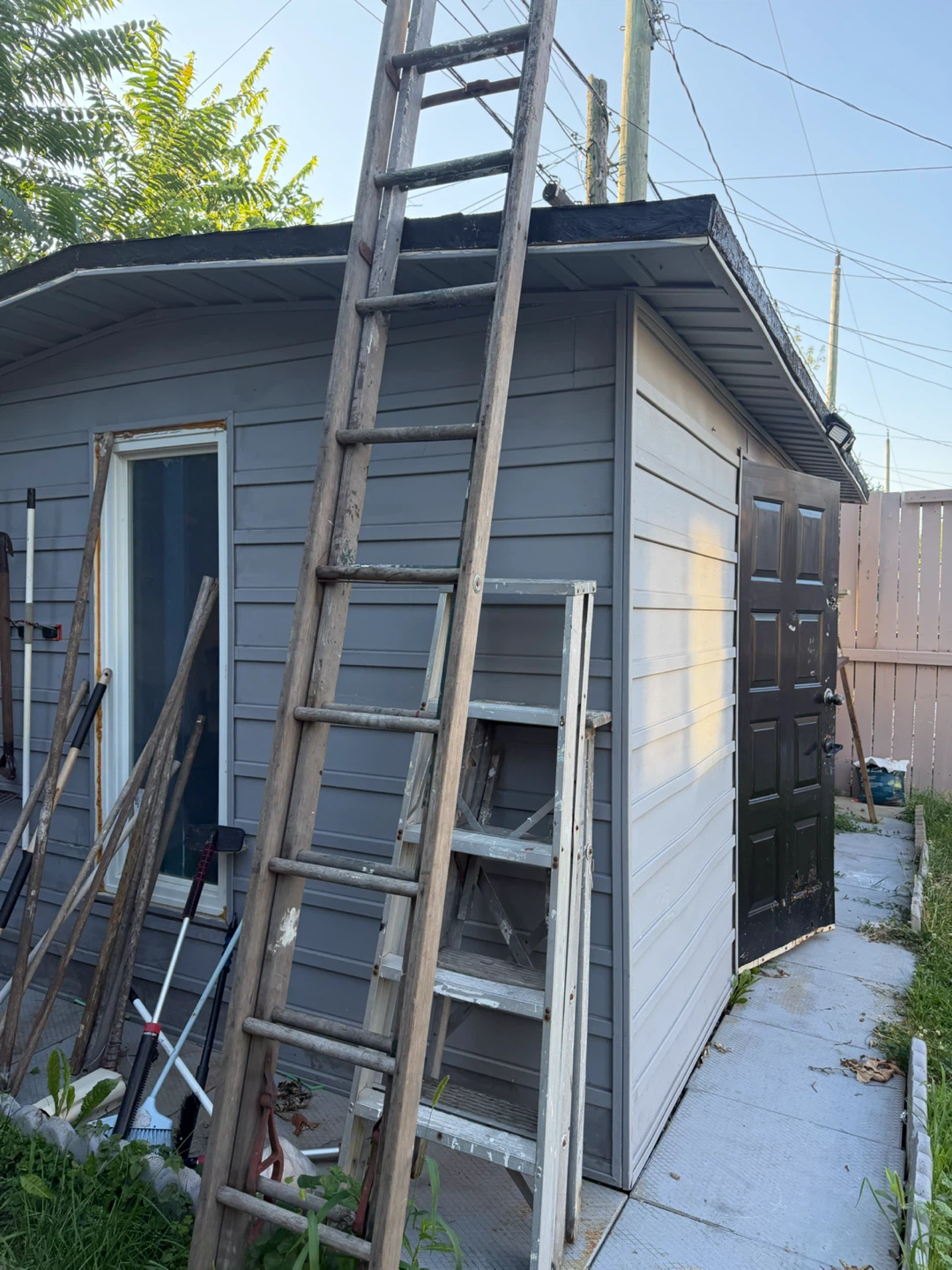 Vintage Wooden Ladder 🪜- 10 ft - extension 20ft - photo 3