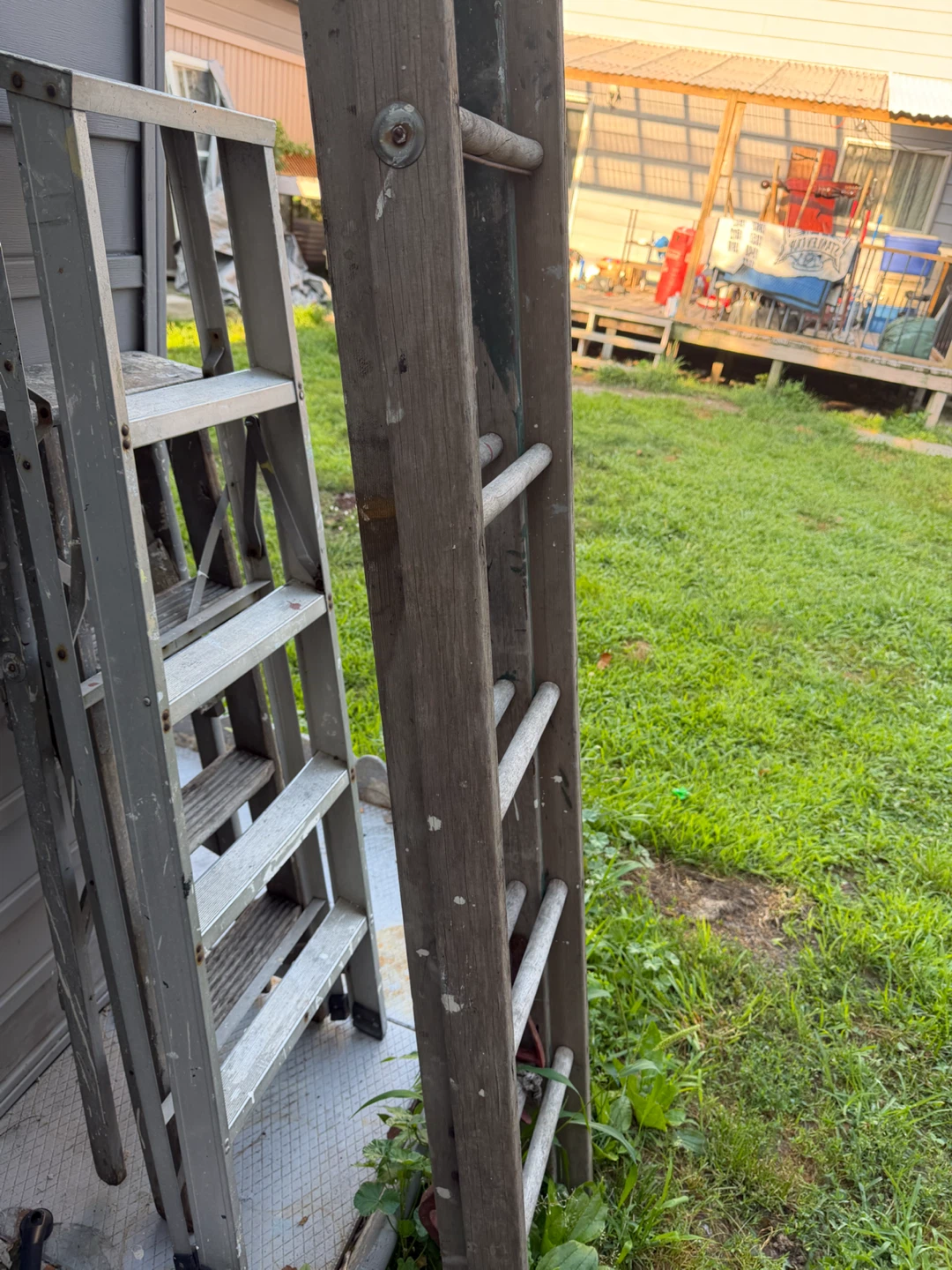 Vintage Wooden Ladder 🪜- 10 ft - extension 20ft - photo 5
