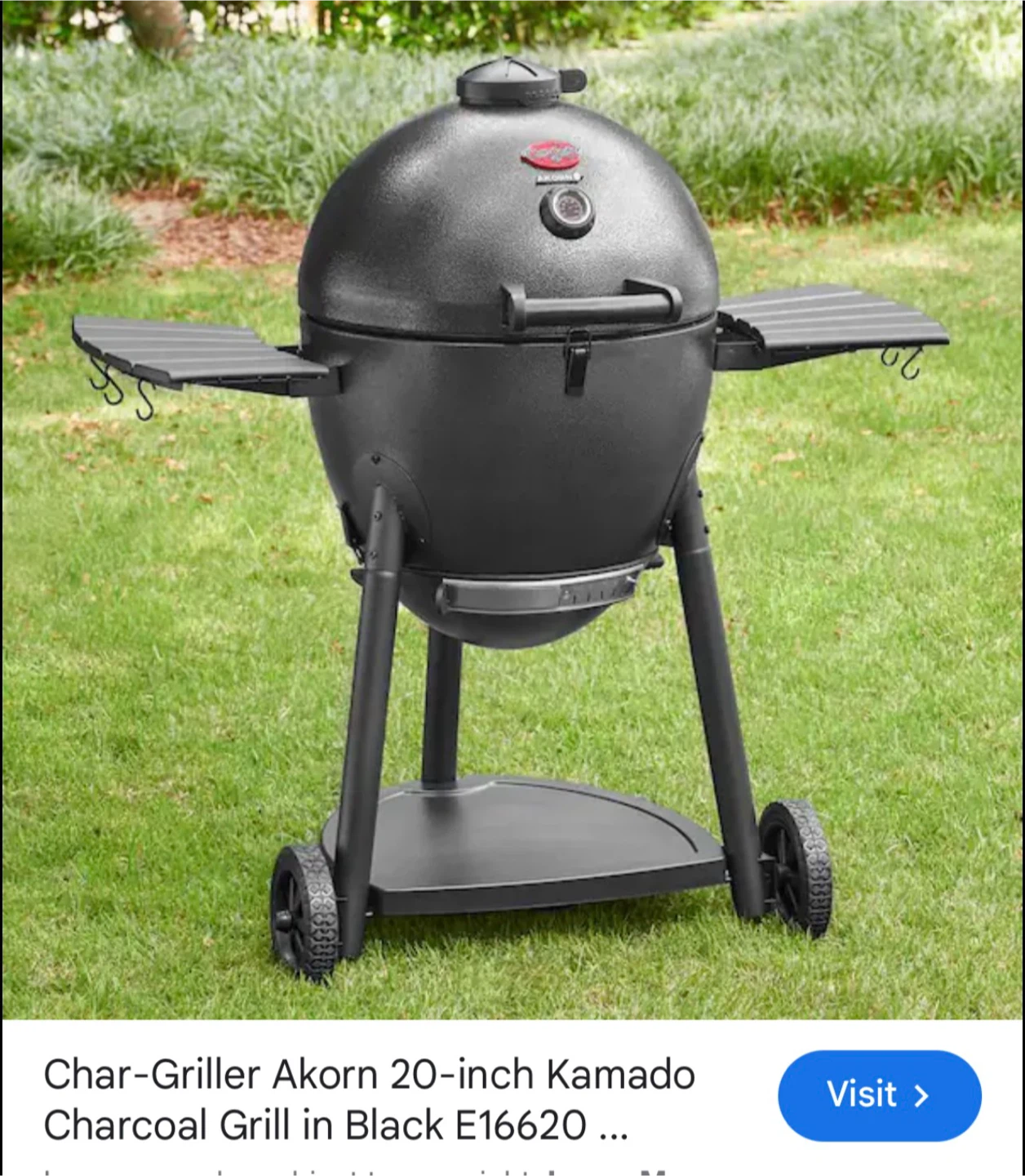 Char-Griller Akorn 20-inch Kamado Charcoal Grill