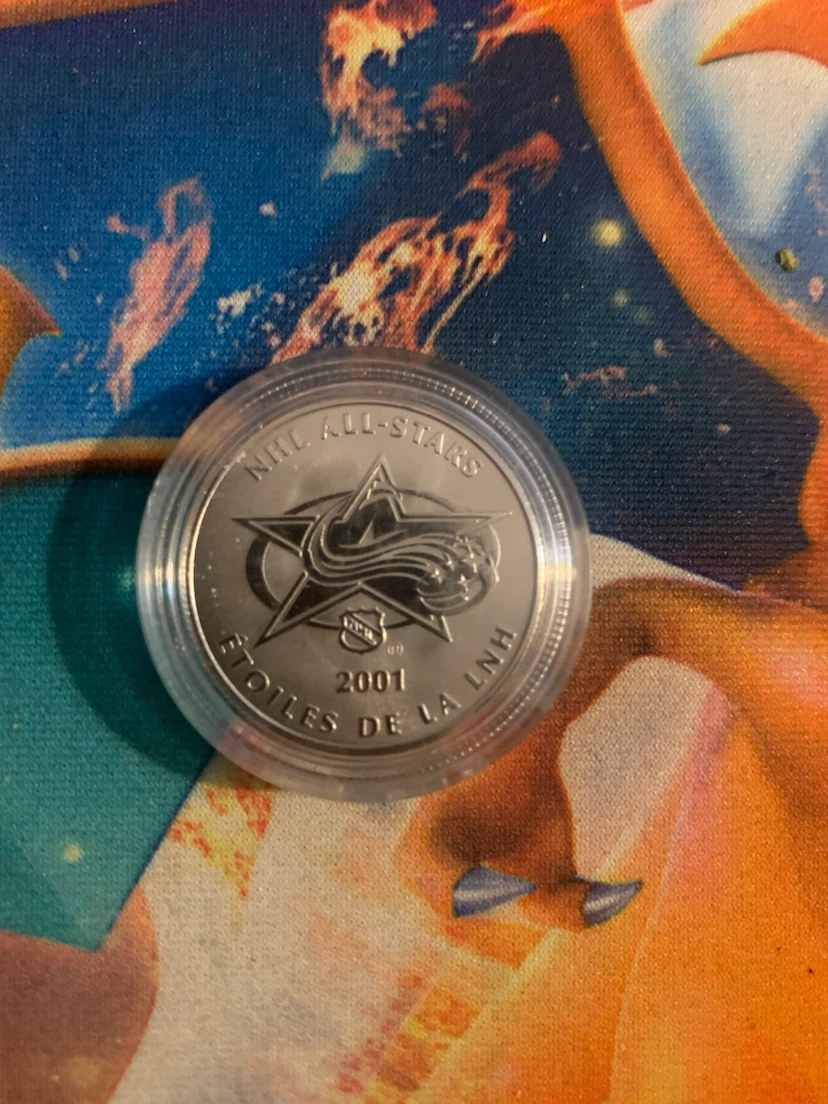 2001 Bobby Hull NHL All-Stars Silver Coin - photo 2