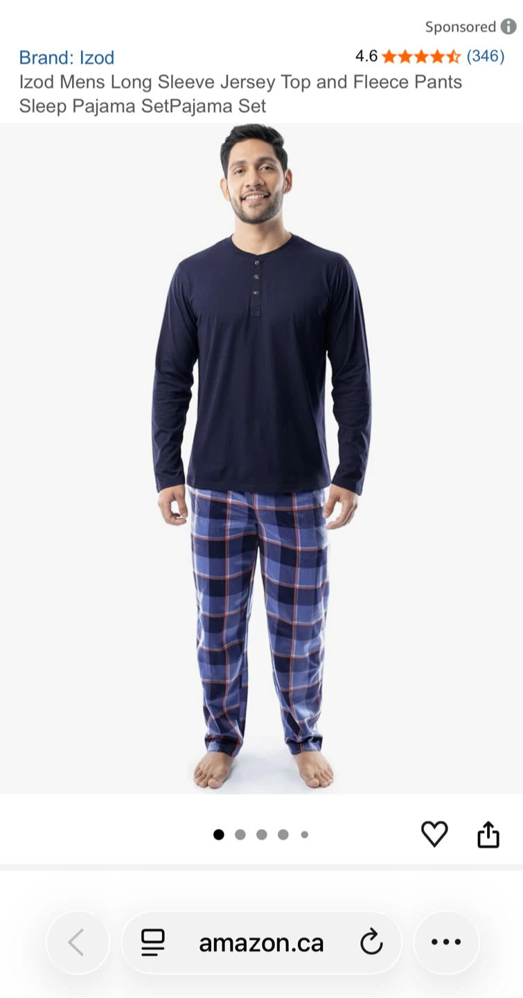 IZOD Men's 2-Piece Sleep Set Pyjama - XL - photo 4
