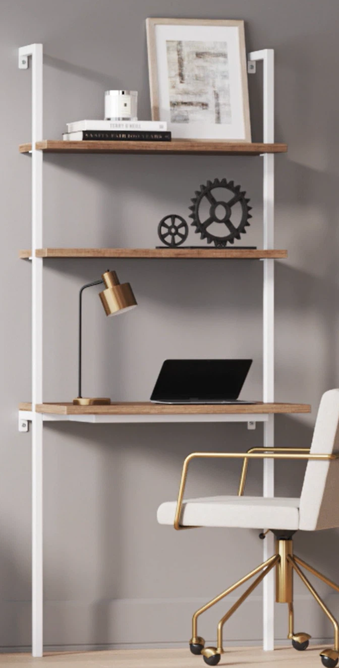 Ladder desk and bookcase with Shelves - photo 2