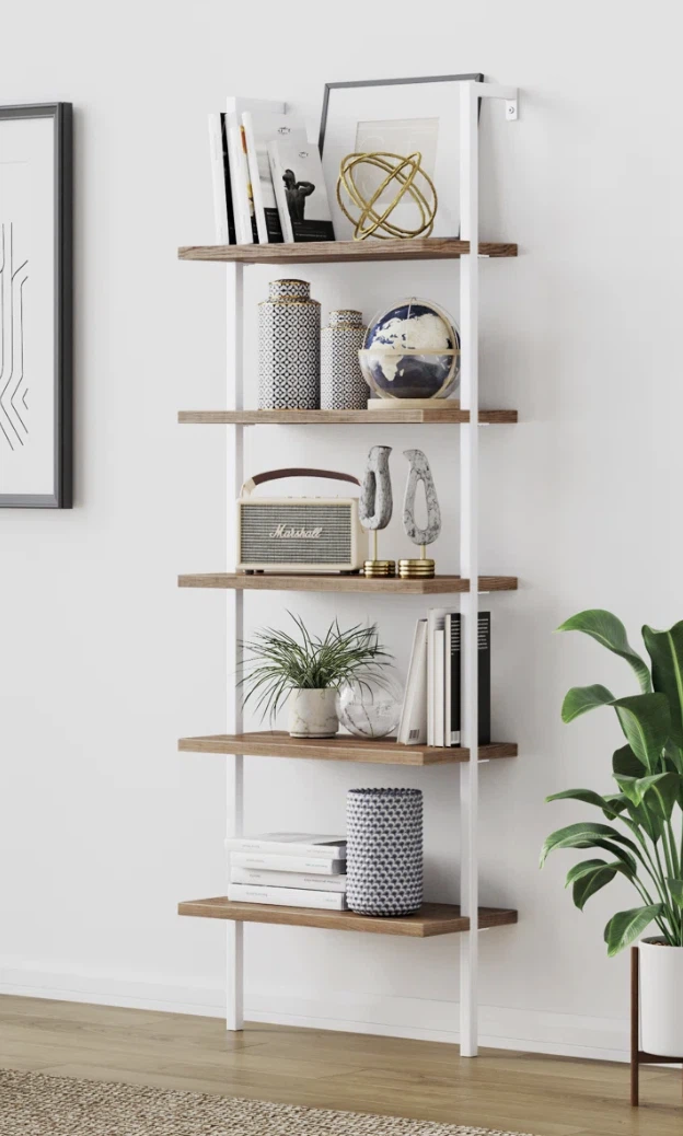 Ladder desk and bookcase with Shelves - photo 3