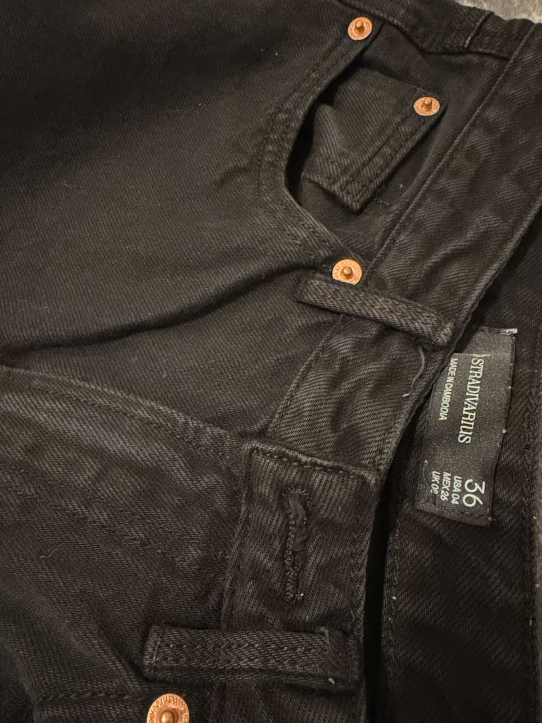 Stradivarius Black Wide Leg Jeans Size 36 - photo 2