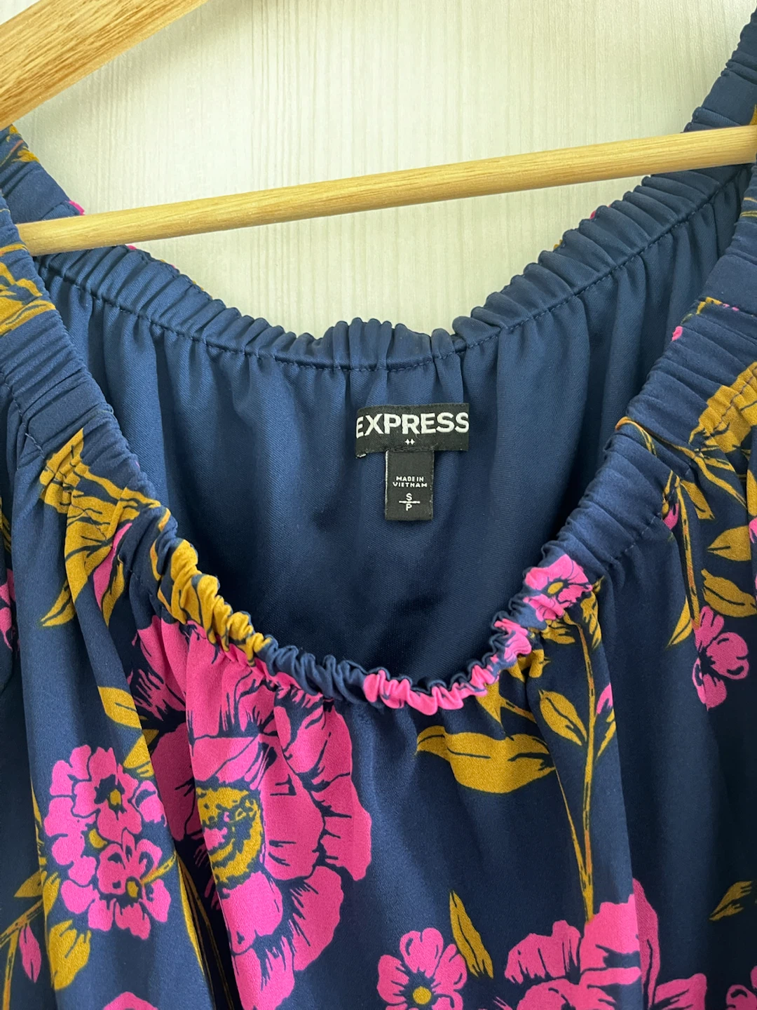 Navy Floral Off-the-Shoulder Dress - photo 3
