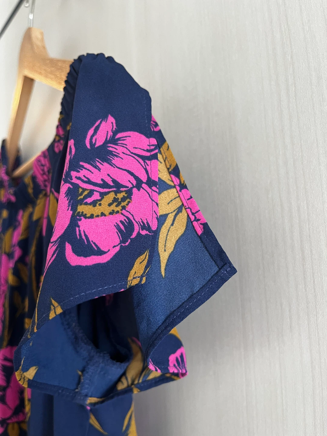 Navy Floral Off-the-Shoulder Dress - photo 5