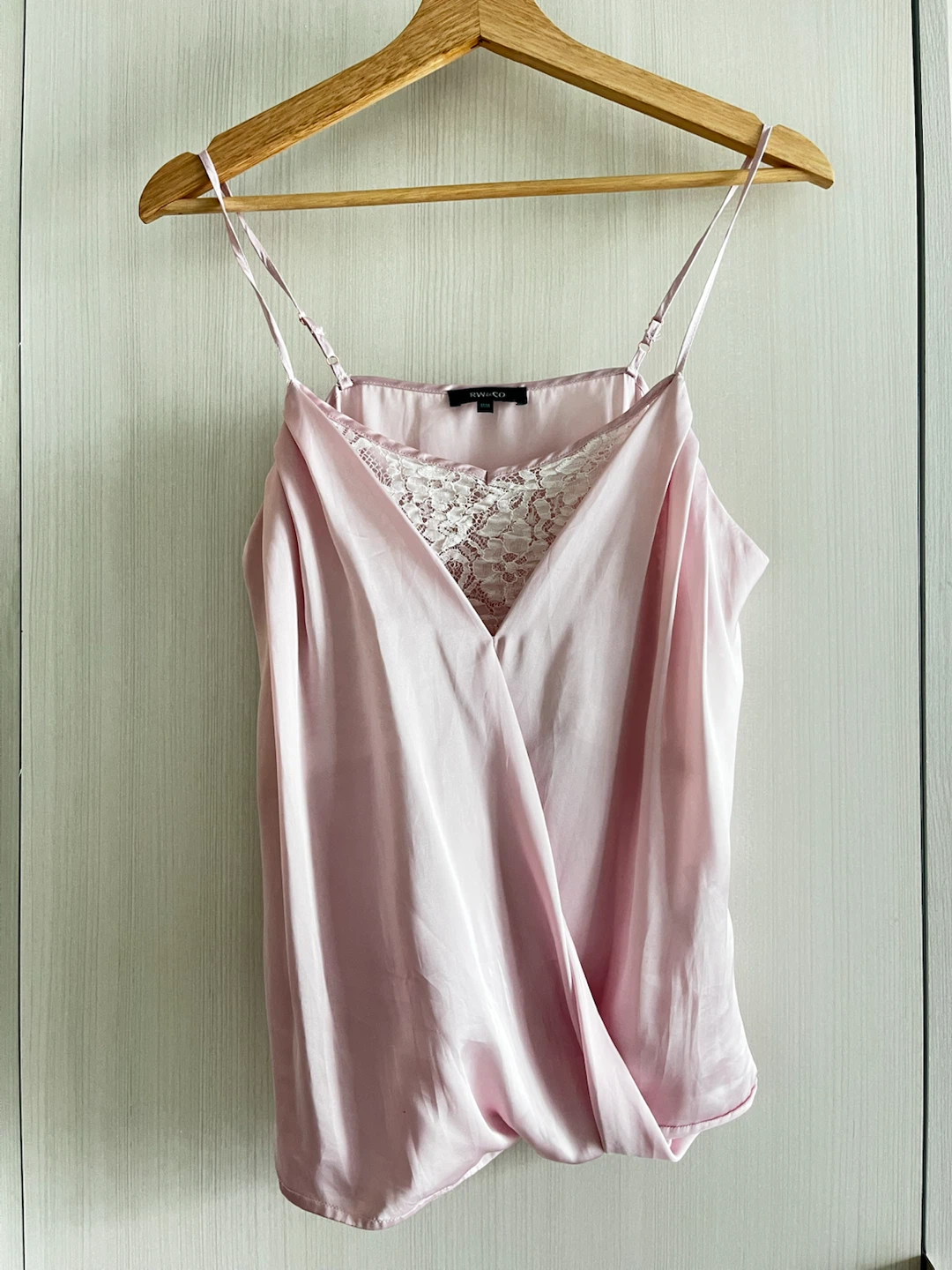 RW&CO. Pink Lace Trim Cami Top