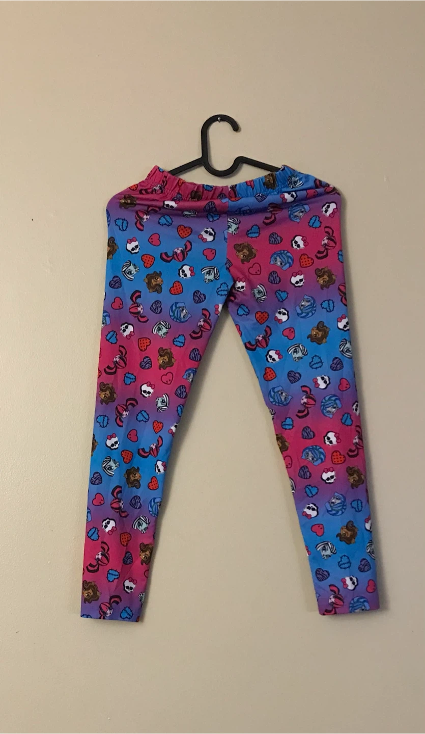 Monster High Girls Pink, Blue & Purple Leggings {10/12}