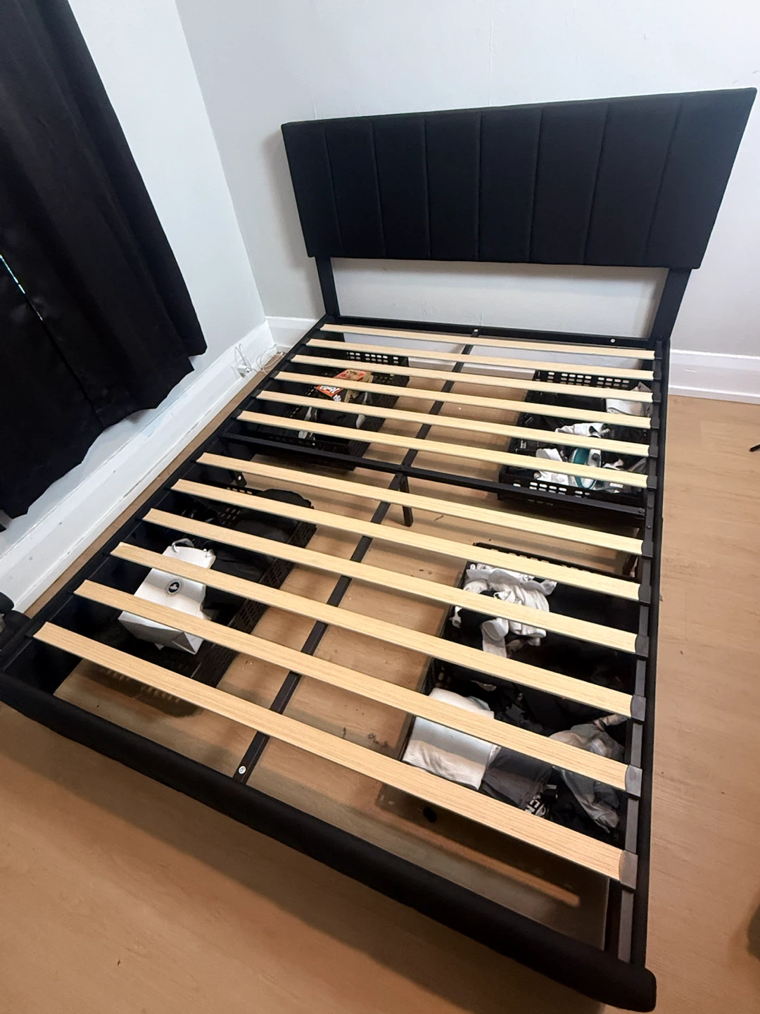 Queen Platform Bed Frame with 4 Storage Drawers - photo 2