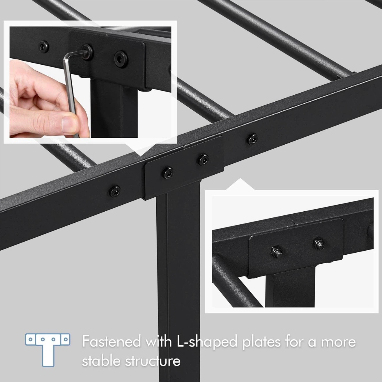 Black Metal Twin Bed Frame - photo 3